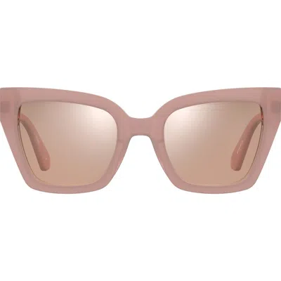 Moschino Mos161/s 53mm Rectangular Sunglasses In Red