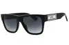 Moschino Men's Black Rectangular Sunglasses Mos167s In Red