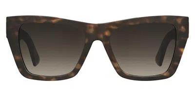 Moschino Mos181/s 086/ha Women's Sunglasses Tortoiseshell Size 54 In Brown