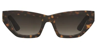 Moschino Mos182/s 086/ha Women's Sunglasses Tortoiseshell Size 55 In Brown