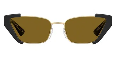 Moschino Mos205/s 2m2/70 Occhiali Da Sole Oro Per Donna In Multi