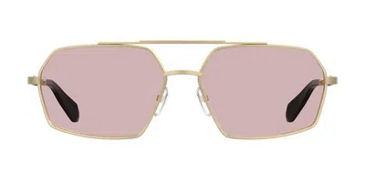 Moschino Mos210/s 000/q4 Occhiali Da Sole Oro Per Uomo In Gold