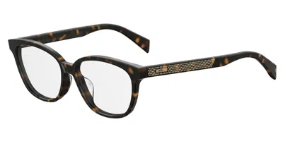 Moschino Mos527/f Asian Fit Women's Glasses, Tortoiseshell, Size 53 In Brown