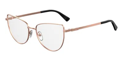 Moschino Mos534 Ddb Women's Glasses Rose-gold Size 55 - Free Lenses - Blue Light Block Available In Rose Gold