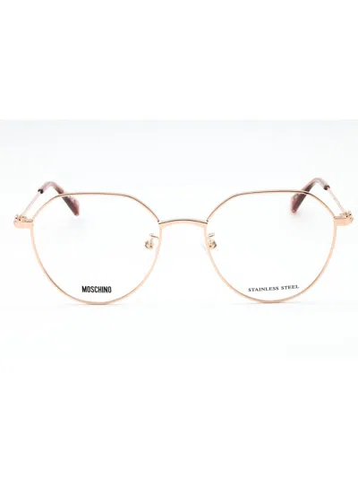 Moschino Mos564/f Eyeglasses In 0j5g 00 - Gold/clear Demo Lens