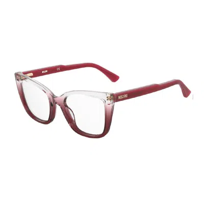 Moschino Mos603 Cat-eye Acetate Eyeglasses In Red