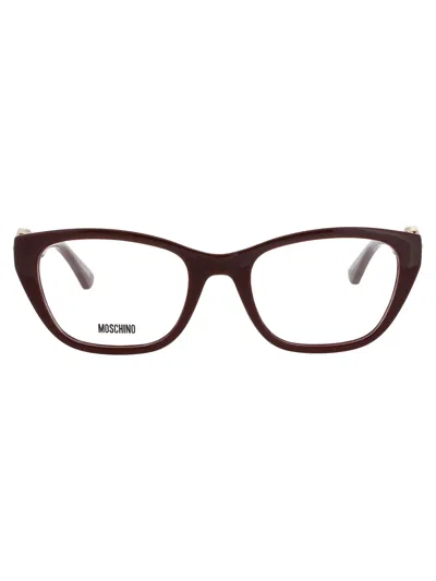 Moschino Mos608 Eyeglasses In Lhf - Burgundy - Demo