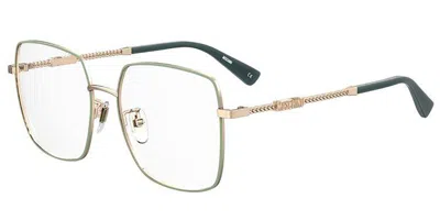 Moschino Mos615/g Asian Fit Women's Glasses, Green, Size 56 In Gold