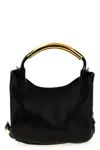 Moschino Small Handle Me Leather Top Handle Bag In Black