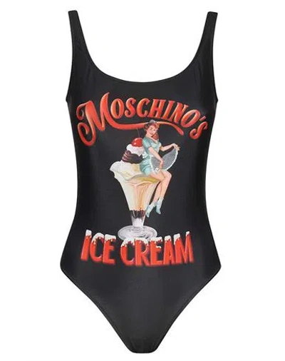 Moschino Swimsuit Woman One-piece Swimsuit Black Size 10 Polyester