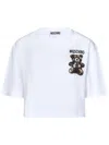 Moschino Cropped T-shirt With Playful Teddy Bear Design