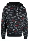 Moschino Logo-print Drawstring Hoodie In Nero