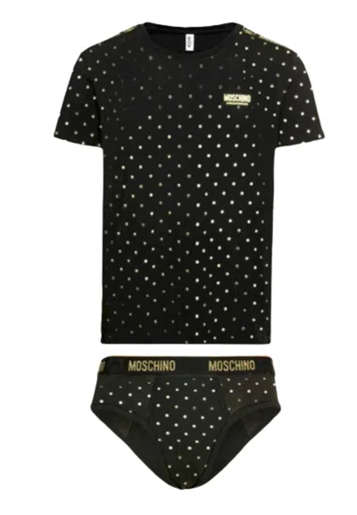 Moschino Underwear T-shirt And Briefs In Nero