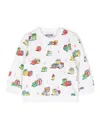 Moschino Sweatshirt Mit Print In Weiss