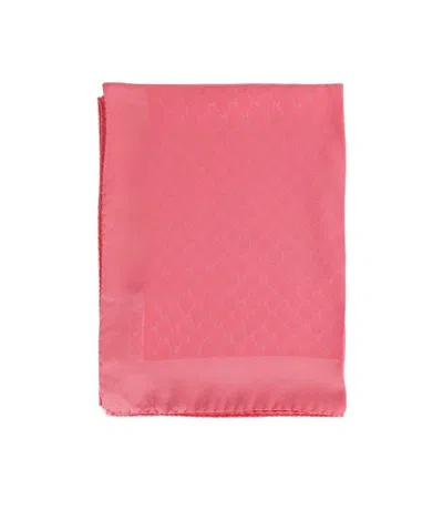 Moschino Motif-print Silk Scarf In Pink