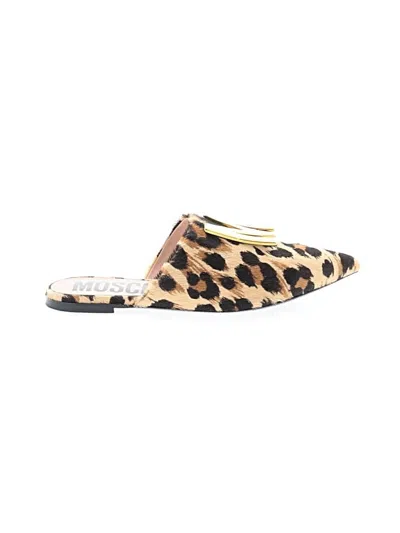 Pre-owned Moschino Mule/clog In Gold