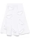 Moschino Multi-collar Midi Skirt In White