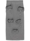 Moschino Gray Multi Collar Maxi Skirt In Grey
