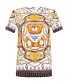 Moschino Multi-color Logo Short-sleeved T-shirt In Multicolor