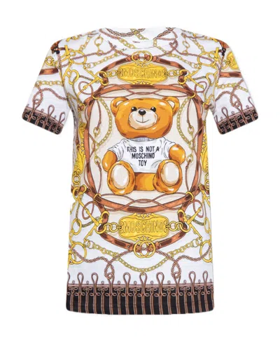 Moschino Multi-color Logo Short-sleeved T-shirt In Multicolor