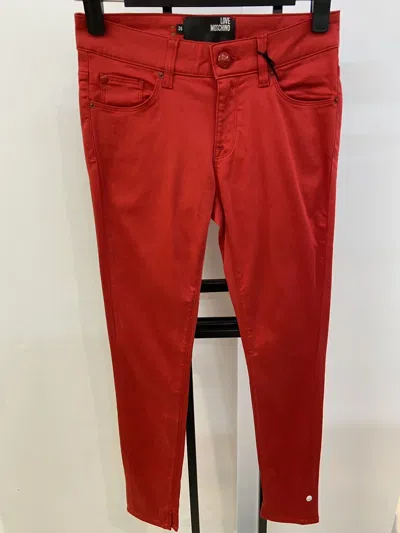 Moschino Multi-pocket Jeans In Red