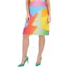 MOSCHINO MOSCHINO MULTI PROJECTION PRINT MERINO WOOL SKIRT