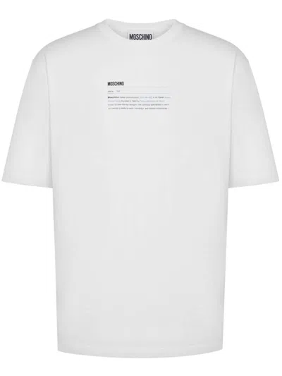 Moschino Logo-print Cotton T-shirt In Multi White