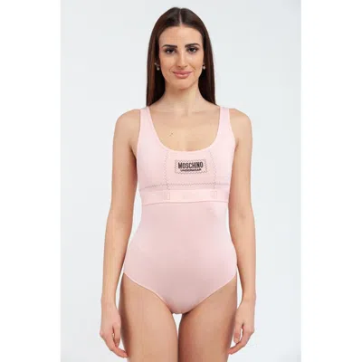 Moschino Multicolor Cotton Bodysuit In Pink