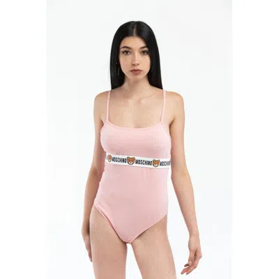 Moschino Multicolor Cotton Bodysuit In Pink