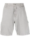 Moschino Knee-length Straight Leg Shorts With Belt Loops And Pockets In White