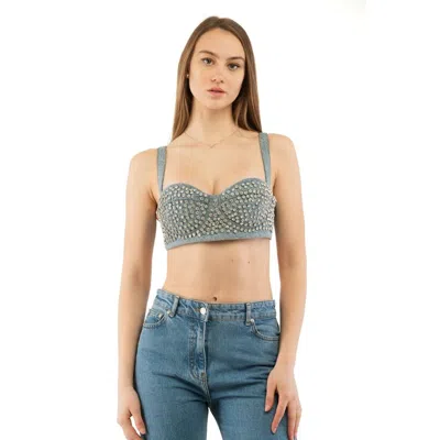 Moschino Multicolor Cotton Tank Tops In Gray