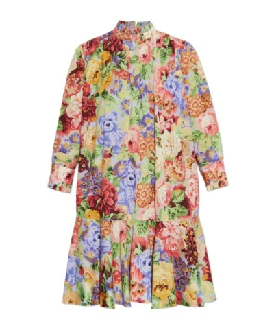 Moschino Multicolor Floral Print Dress