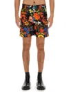 Moschino Multicolored Floral Shorts In Multicolor