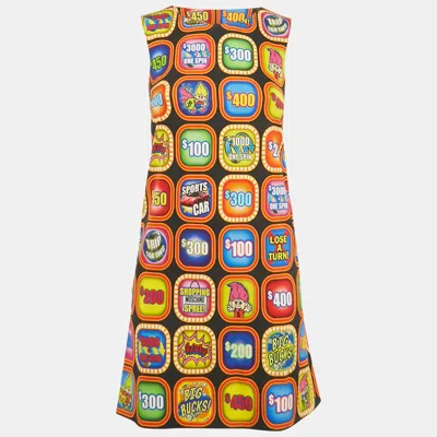 Pre-owned Moschino Multicolor Good Luck Trolls Crepe Shift Dress Xs