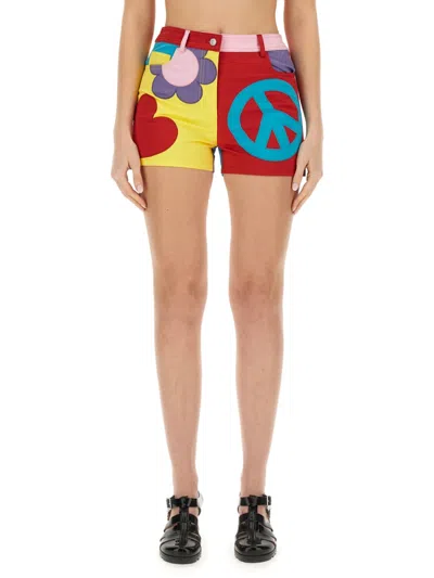 Moschino Multicolor Graphic Shorts