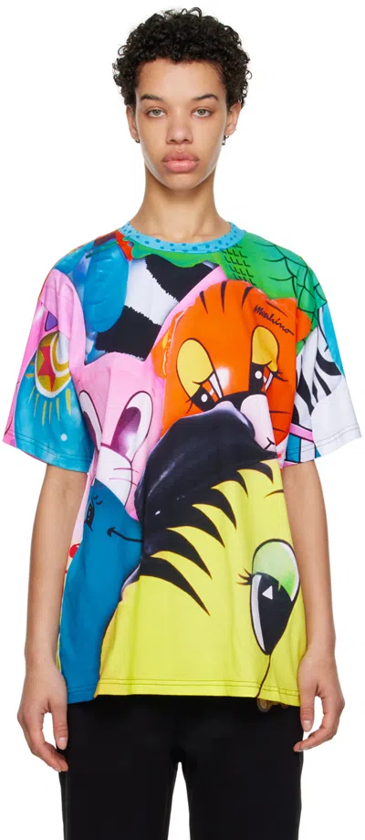 Moschino Graphic-print Short-sleeved T-shirt In A1888 Fantasy Print