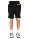 Moschino Logo-print Detail Shorts In Black