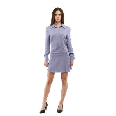 Moschino Multicolor Marabou Casual Dress In Purple