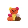 Moschino Whimsical Teddy Bear Shoulder Bag In Vibrant Mohair Blend In Multi