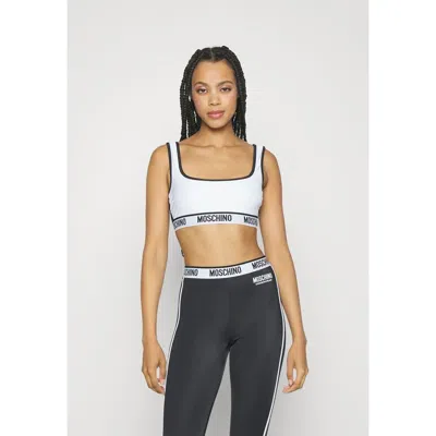 Moschino Multicolor Polyamide Sport Bra In White