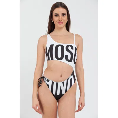 Moschino Multicolor Polyester One-piece Swimsuit In Black