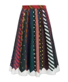 Moschino Faltenrock Mit Krawatten-print In Multi