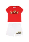 Moschino Multicolor Set For Baby Boy With Three Teddy Bears In Multicolor