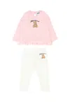 Moschino Multicolor Set For Baby Girl With Teddy Bear In Multi