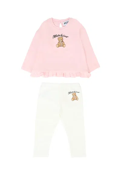 Moschino Multicolor Set For Baby Girl With Teddy Bear
