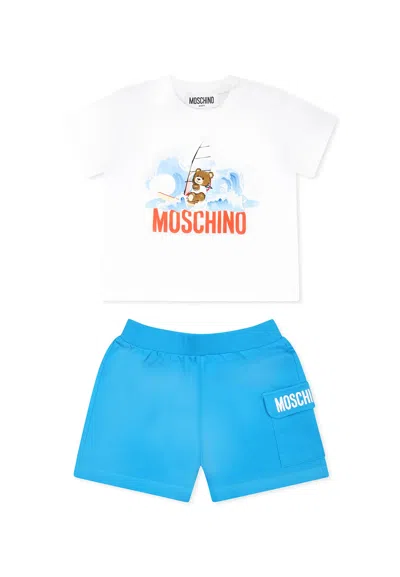 Moschino Multicolor Suit For Baby Boy With Teddy Bear