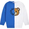 Moschino Multicolor Sweater For Baby Boy With Teddy Bear In Multicolor