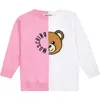 Moschino Multicolor Sweater For Baby Girl With Teddy Bear In Multicolor