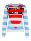 Moschino Suéter Cuello Redondo - Azul Claro In Multi