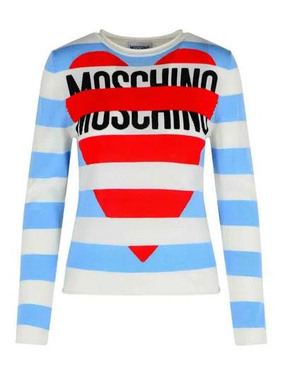 MOSCHINO SUÉTER CUELLO REDONDO - AZUL CLARO